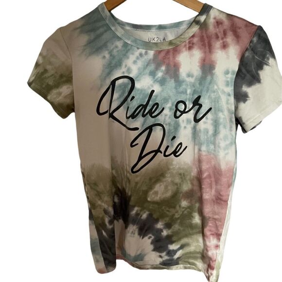 RIDE OR DIE - Tie Dye Shirt - Super Soft - Size Small - Picture 1 of 5